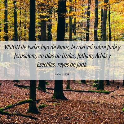Picture 06 - Isaías 1:1 RVA - VISION de Isaías hijo de Amoz, la cual vió - Bible Verse Picture