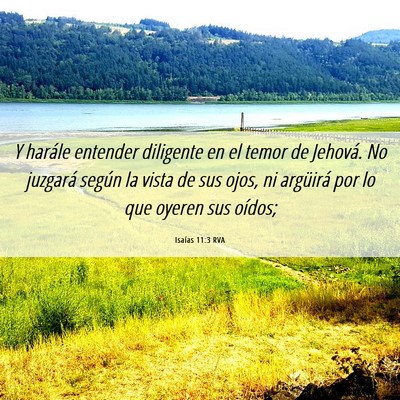 Picture 06 - Isaías 11:3 RVA - Y harále entender diligente en el temor de - Bible Verse Picture