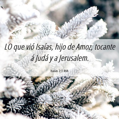 Picture 06 - Isaías 2:1 RVA - LO que vió Isaías, hijo de Amoz, tocante á - Bible Verse Picture