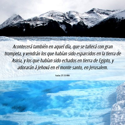Picture 06 - Isaías 27:13 RVA - Acontecerá también en aquel día, que se - Bible Verse Picture