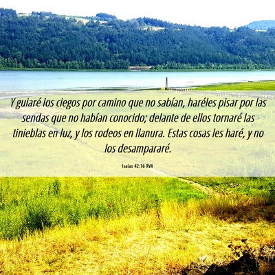 Picture 06 - Isaías 42:16 RVA - Y guiaré los ciegos por camino que no sabían, - Bible Verse Picture