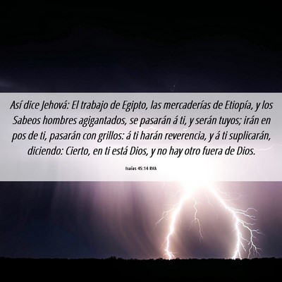 Picture 06 - Isaías 45:14 RVA - Así dice Jehová: El trabajo de Egipto, las - Bible Verse Picture