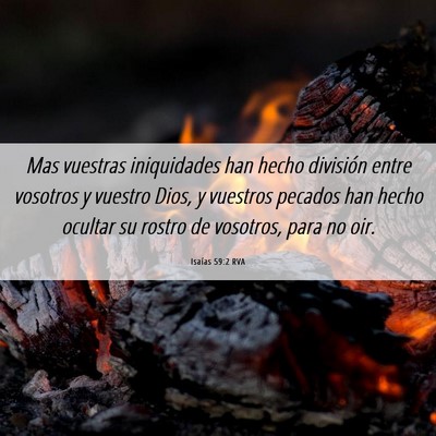 Picture 06 - Isaías 59:2 RVA - Mas vuestras iniquidades han hecho división - Bible Verse Picture