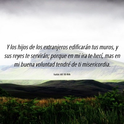 Picture 06 - Isaías 60:10 RVA - Y los hijos de los extranjeros edificarán tus - Bible Verse Picture