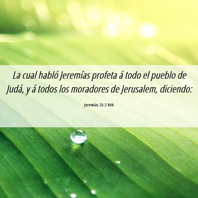 Picture 06 - Jeremías 25:2 RVA - La cual habló Jeremías profeta á todo el - Bible Verse Picture