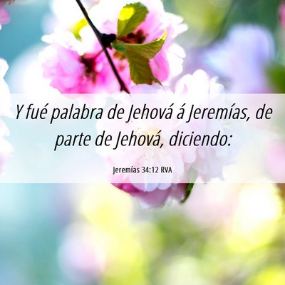 Picture 06 - Jeremías 34:12 RVA - Y fué palabra de Jehová á Jeremías, de parte - Bible Verse Picture