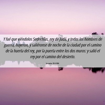 Picture 06 - Jeremías 39:4 RVA - Y fué que viéndolos Sedechîas, rey de Judá, y - Bible Verse Picture