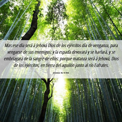 Picture 06 - Jeremías 46:10 RVA - Mas ese día será á Jehová Dios de los - Bible Verse Picture