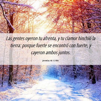 Picture 06 - Jeremías 46:12 RVA - Las gentes oyeron tu afrenta, y tu clamor - Bible Verse Picture