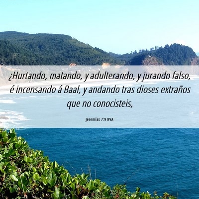 Picture 06 - Jeremías 7:9 RVA - ¿Hurtando, matando, y adulterando, y jurando - Bible Verse Picture