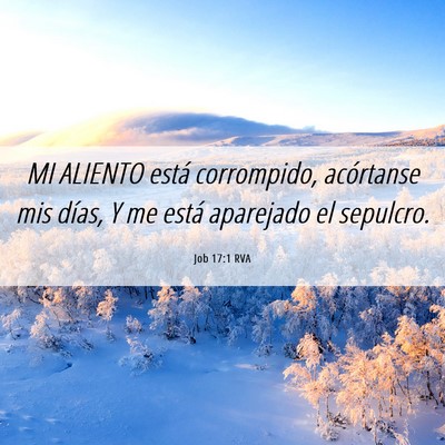 Picture 06 - Job 17:1 RVA - MI ALIENTO está corrompido, acórtanse mis - Bible Verse Picture
