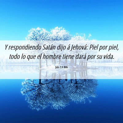 Picture 06 - Job 2:4 RVA - Y respondiendo Satán dijo á Jehová: Piel por - Bible Verse Picture