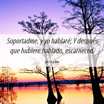 Picture 06 - Job 21:3 RVA - Soportadme, y yo hablaré; Y después que hubiere - Bible Verse Picture