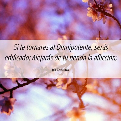 Picture 06 - Job 22:23 RVA - Si te tornares al Omnipotente, serás edificado; - Bible Verse Picture