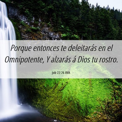 Picture 06 - Job 22:26 RVA - Porque entonces te deleitarás en el Omnipotente, - Bible Verse Picture