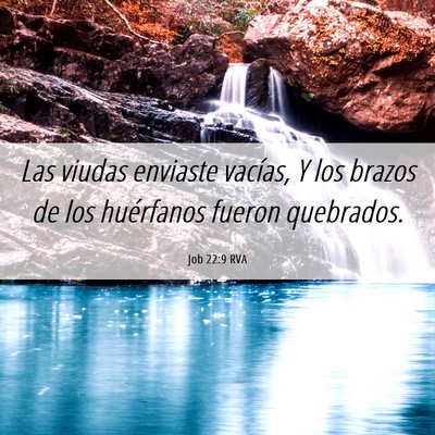 Picture 06 - Job 22:9 RVA - Las viudas enviaste vacías, Y los brazos de los - Bible Verse Picture