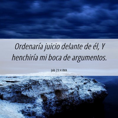 Picture 06 - Job 23:4 RVA - Ordenaría juicio delante de él, Y henchiría mi - Bible Verse Picture