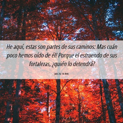 Picture 06 - Job 26:14 RVA - He aquí, estas son partes de sus caminos: ­Mas - Bible Verse Picture