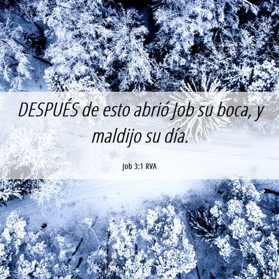 Picture 06 - Job 3:1 RVA - DESPUÉS de esto abrió Job su boca, y maldijo su - Bible Verse Picture