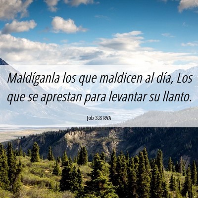 Picture 06 - Job 3:8 RVA - Maldíganla los que maldicen al día, Los que se - Bible Verse Picture