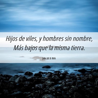 Picture 06 - Job 30:8 RVA - Hijos de viles, y hombres sin nombre, Más bajos - Bible Verse Picture