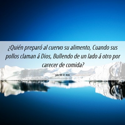 Picture 06 - Job 38:41 RVA - ¿Quién preparó al cuervo su alimento, Cuando - Bible Verse Picture
