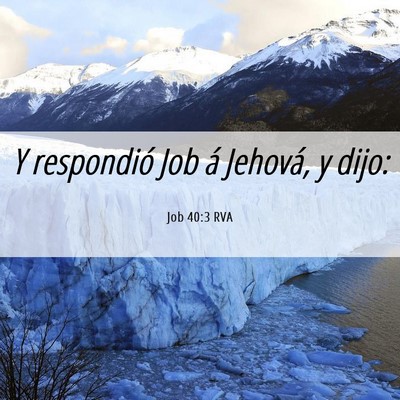 Picture 06 - Job 40:3 RVA - Y respondió Job á Jehová, y - Bible Verse Picture