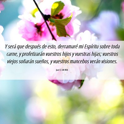 Picture 06 - Joel 2:28 RVA - Y será que después de esto, derramaré mi - Bible Verse Picture