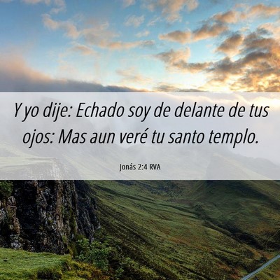 Picture 06 - Jonás 2:4 RVA - Y yo dije: Echado soy de delante de tus ojos: Mas - Bible Verse Picture