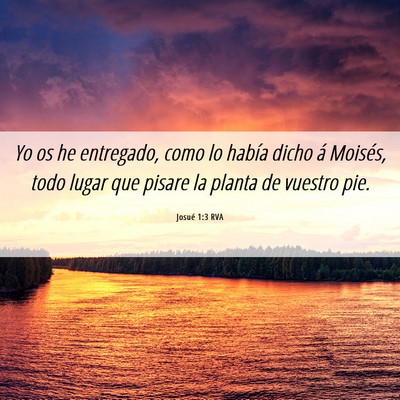 Picture 06 - Josué 1:3 RVA - Yo os he entregado, como lo había dicho á - Bible Verse Picture