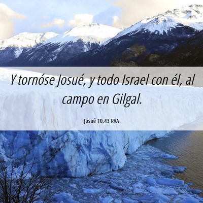 Picture 06 - Josué 10:43 RVA - Y tornóse Josué, y todo Israel con él, al - Bible Verse Picture