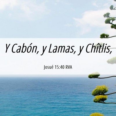 Picture 06 - Josué 15:40 RVA - Y Cabón, y Lamas, y - Bible Verse Picture