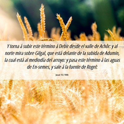 Picture 06 - Josué 15:7 RVA - Y torna á subir este término á Debir desde el - Bible Verse Picture