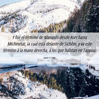 Picture 06 - Josué 17:7 RVA - Y fué el término de Manasés desde Aser hasta - Bible Verse Picture
