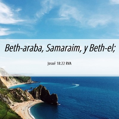 Picture 06 - Josué 18:22 RVA - Beth-araba, Samaraim, y - Bible Verse Picture