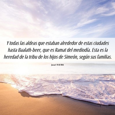 Picture 06 - Josué 19:8 RVA - Y todas las aldeas que estaban alrededor de estas - Bible Verse Picture