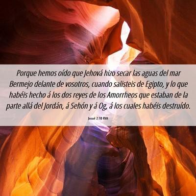 Picture 06 - Josué 2:10 RVA - Porque hemos oído que Jehová hizo secar las - Bible Verse Picture