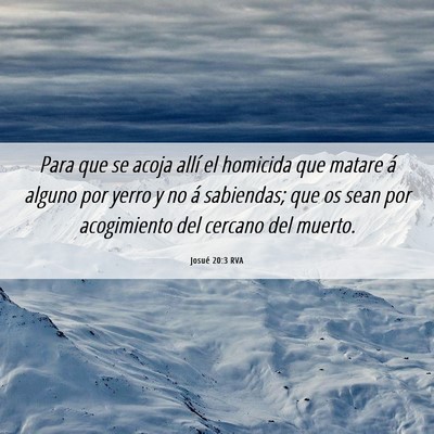 Picture 06 - Josué 20:3 RVA - Para que se acoja allí el homicida que matare á - Bible Verse Picture