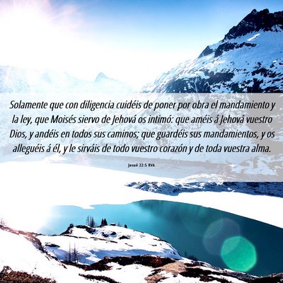 Picture 06 - Josué 22:5 RVA - Solamente que con diligencia cuidéis de poner - Bible Verse Picture