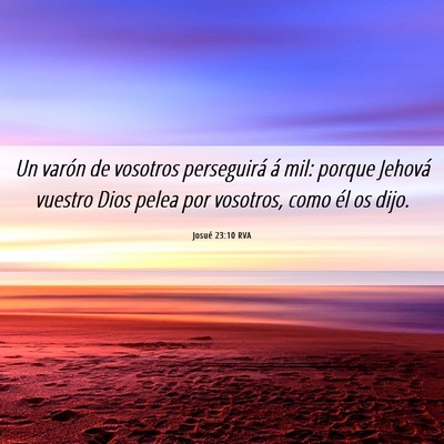 Picture 06 - Josué 23:10 RVA - Un varón de vosotros perseguirá á mil: porque - Bible Verse Picture