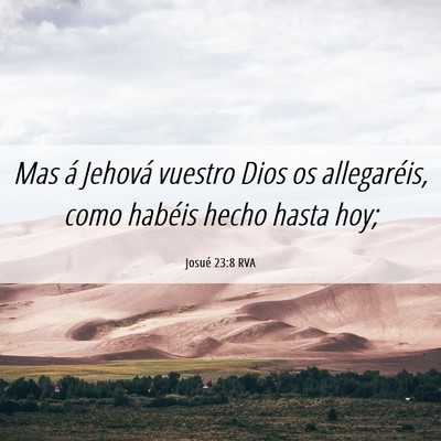 Picture 06 - Josué 23:8 RVA - Mas á Jehová vuestro Dios os allegaréis, como - Bible Verse Picture