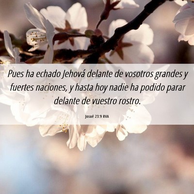 Picture 06 - Josué 23:9 RVA - Pues ha echado Jehová delante de vosotros - Bible Verse Picture
