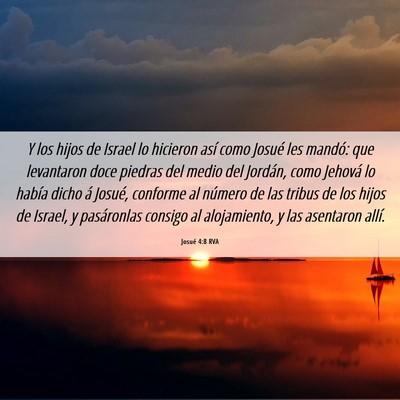 Picture 06 - Josué 4:8 RVA - Y los hijos de Israel lo hicieron así como - Bible Verse Picture