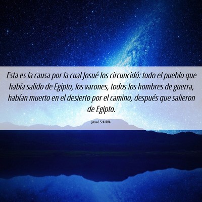 Picture 06 - Josué 5:4 RVA - Esta es la causa por la cual Josué los - Bible Verse Picture