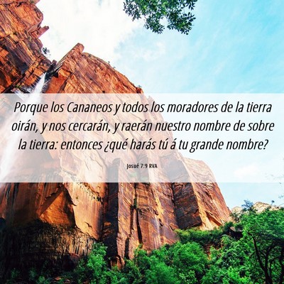 Picture 06 - Josué 7:9 RVA - Porque los Cananeos y todos los moradores de la - Bible Verse Picture