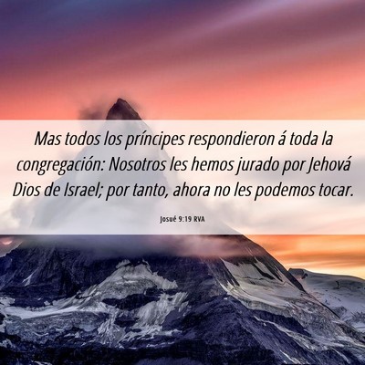 Picture 06 - Josué 9:19 RVA - Mas todos los príncipes respondieron á toda la - Bible Verse Picture