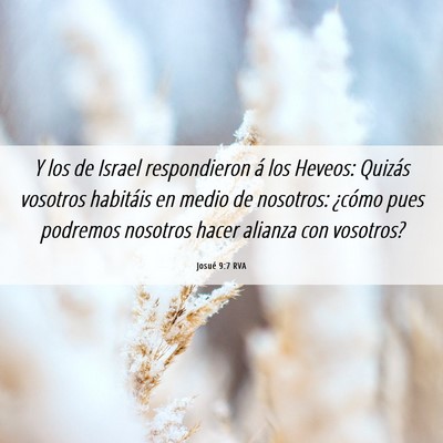 Picture 06 - Josué 9:7 RVA - Y los de Israel respondieron á los Heveos: - Bible Verse Picture