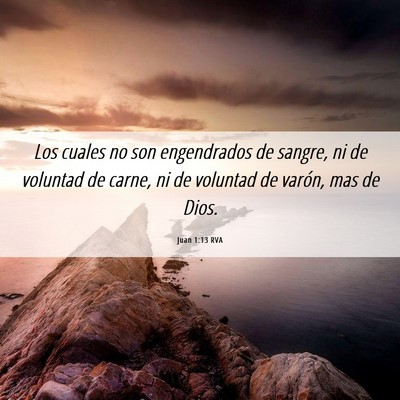 Picture 06 - Juan 1:13 RVA - Los cuales no son engendrados de sangre, ni de - Bible Verse Picture