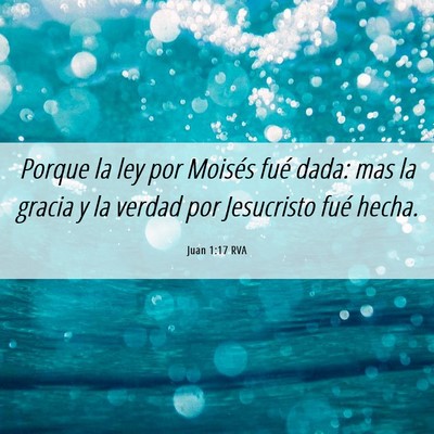 Picture 06 - Juan 1:17 RVA - Porque la ley por Moisés fué dada: mas la - Bible Verse Picture