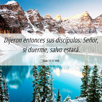 Picture 06 - Juan 11:12 RVA - Dijeron entonces sus discípulos: Señor, si - Bible Verse Picture
